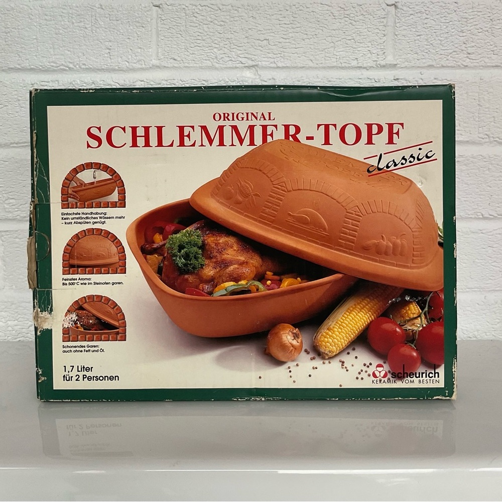Schlemmer Topf Original German Clay Roasting Baker Dish